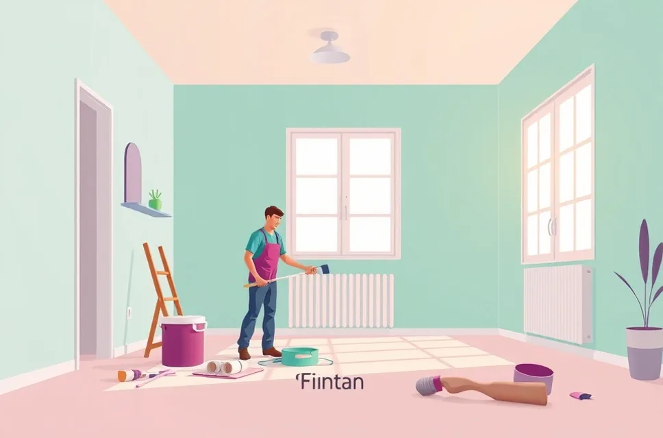 Intérieur rénové après travaux de peinture à Valentigney